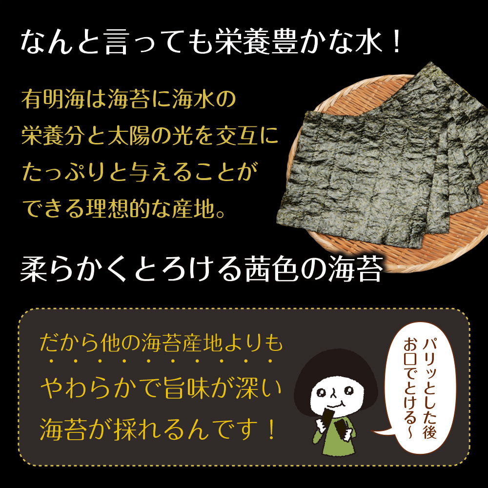 有明海産 訳あり焼き海苔 全型25枚
