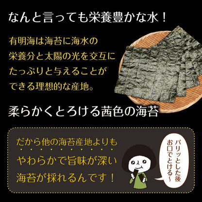 有明海産 訳あり焼き海苔 全型25枚