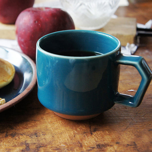 CHIPS stack mug. -SOLID COLOR- D.GREEN